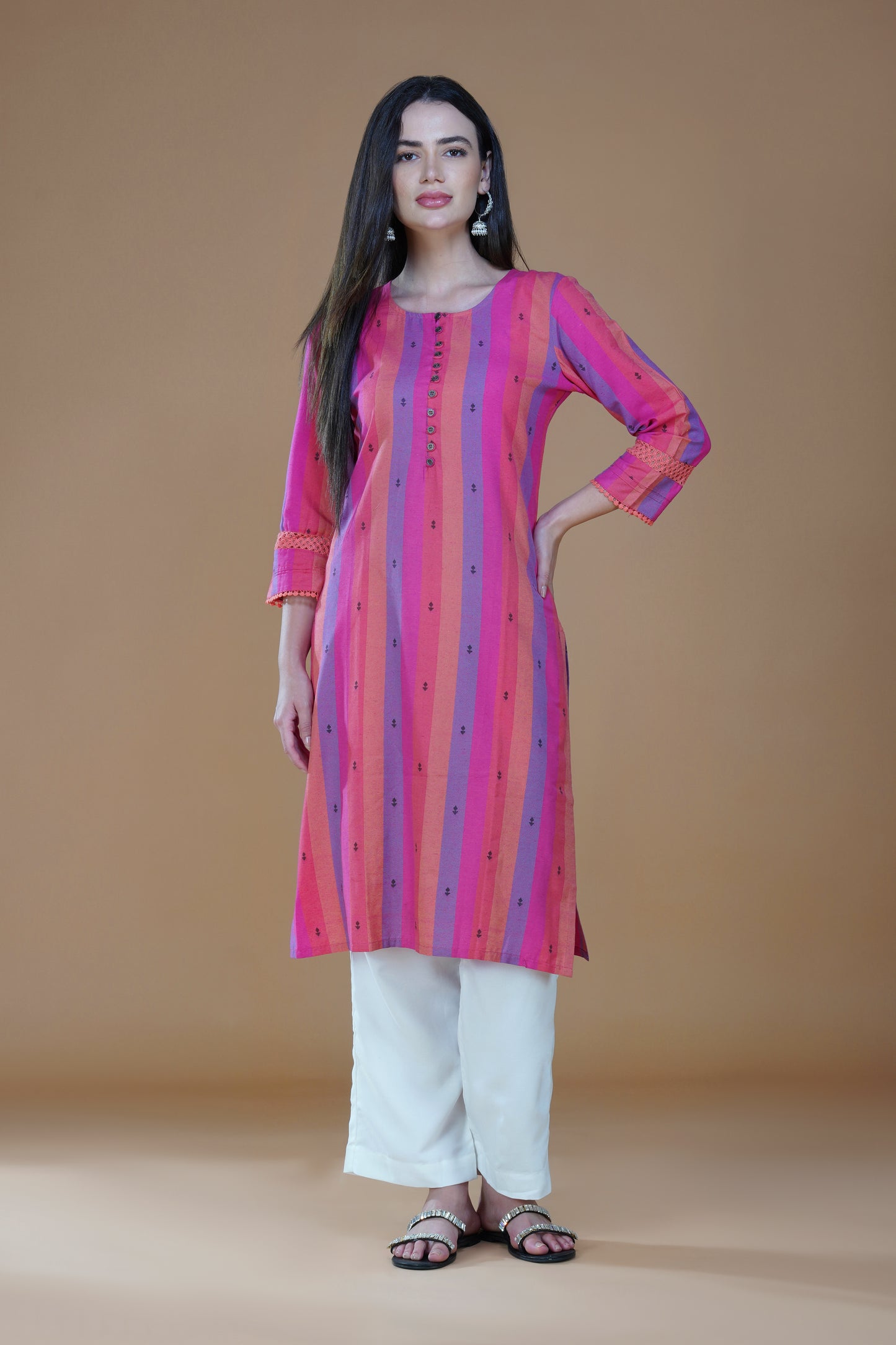 Sunset Charm Cotton Kurta