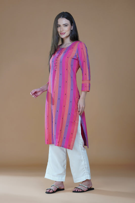 Sunset Charm Cotton Kurta