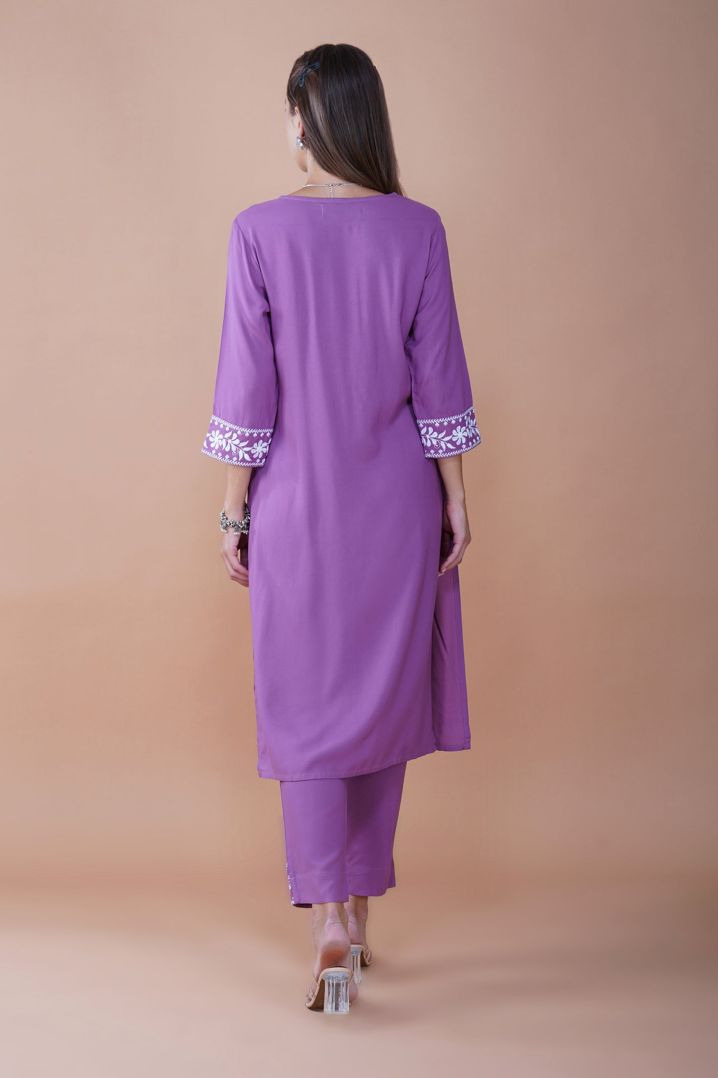 Lavender Bliss Chikankari Cotton Kurta